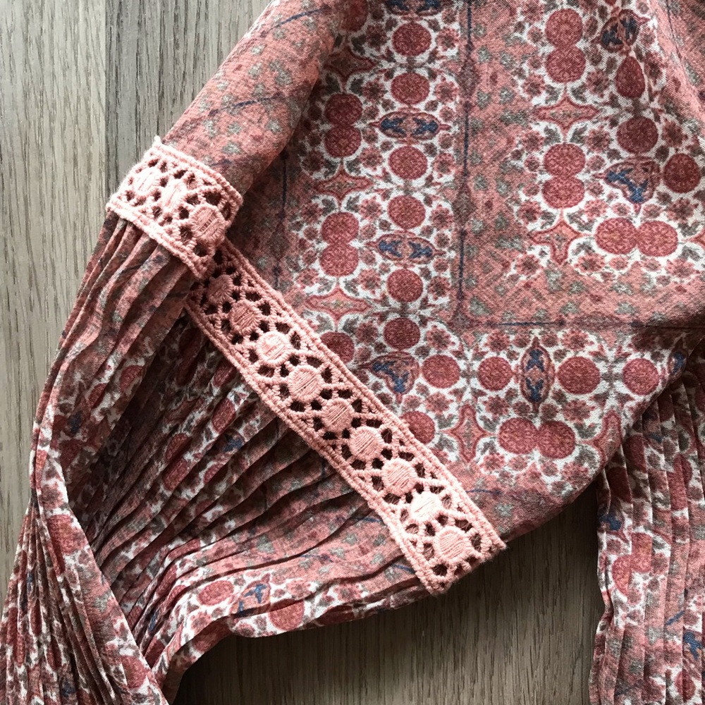 Knox Rose CottageCore Pleated Style Floral Long Sleeve Blouse Women’s Sz. M - Picture 9 of 9